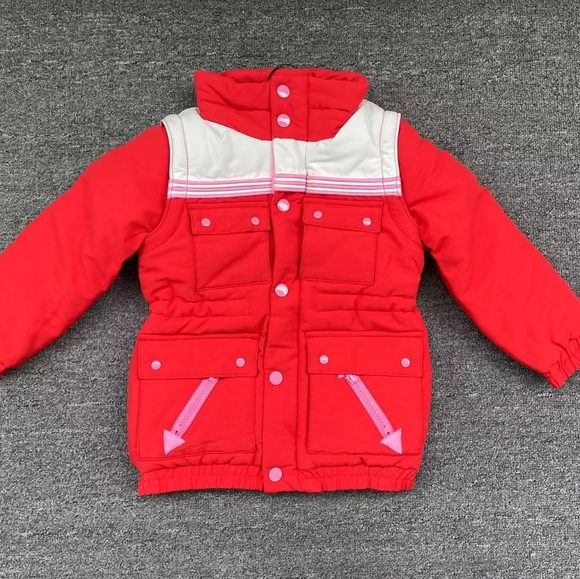 The Marc Jacobs big girl Colour-Block sleeves removablePadded Jacket - Picture 4 of 17